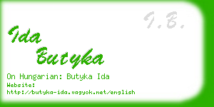ida butyka business card
